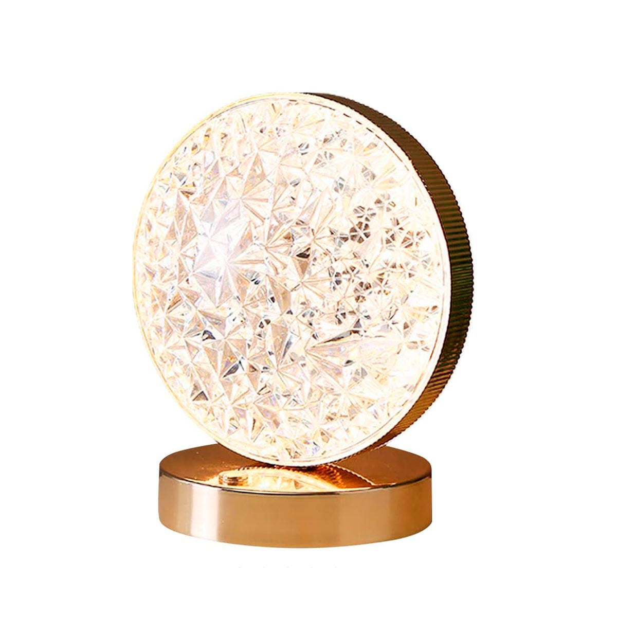 Lámpara Táctil Efecto Cristal Mesa De Noche Recargable LAIPARA-2