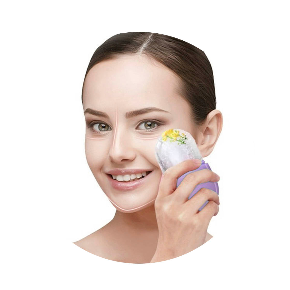 Molde Masajeador Facial 2 en 1 Rodillo Belleza Hielo Terapia R22