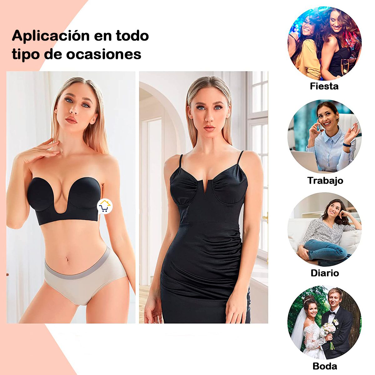 Sujetador Senos Invisible Adhesivo Levantador Busto Silicona BN4