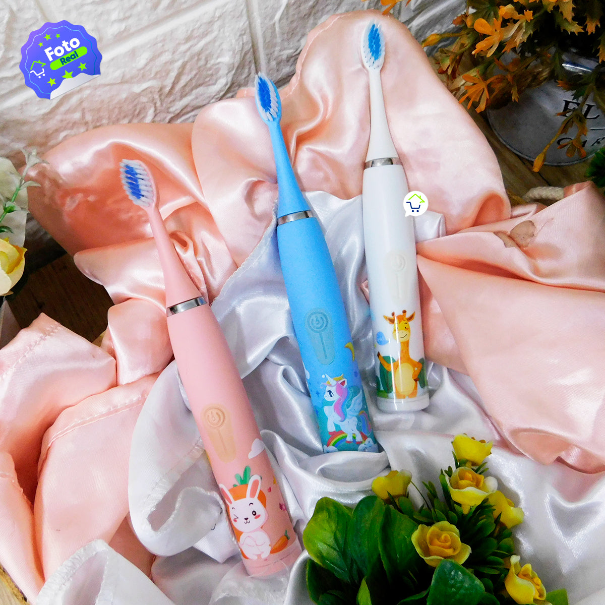 Cepillo De Dientes Eléctrico Infantil Recargable 6 Cabezales MA202389