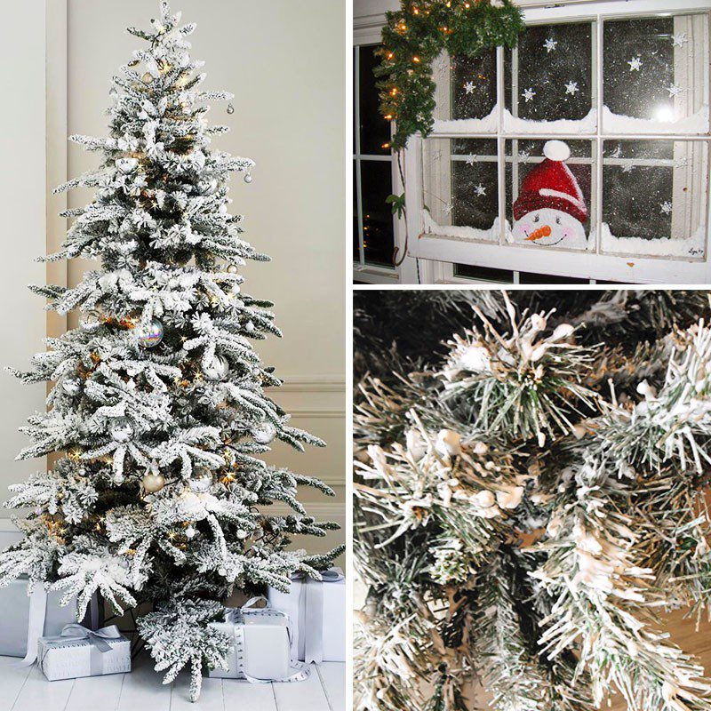 Nieve Artificial Spray X2 Decora Vidrio Navidad Vitrinas RF 238W