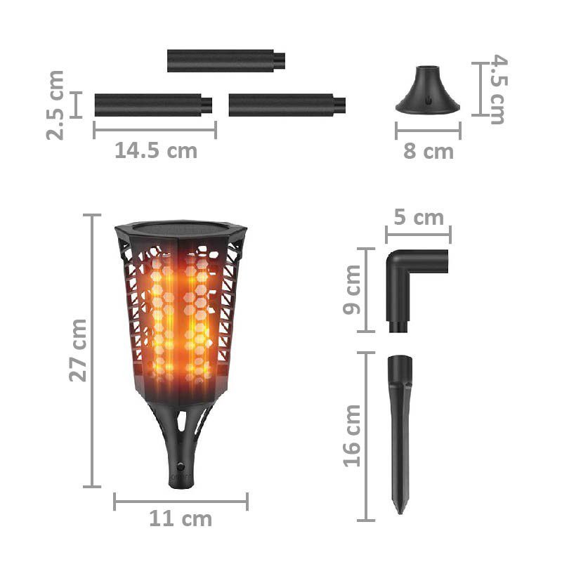 Antorcha Led Lámpara Solar Control De Luz RF 005