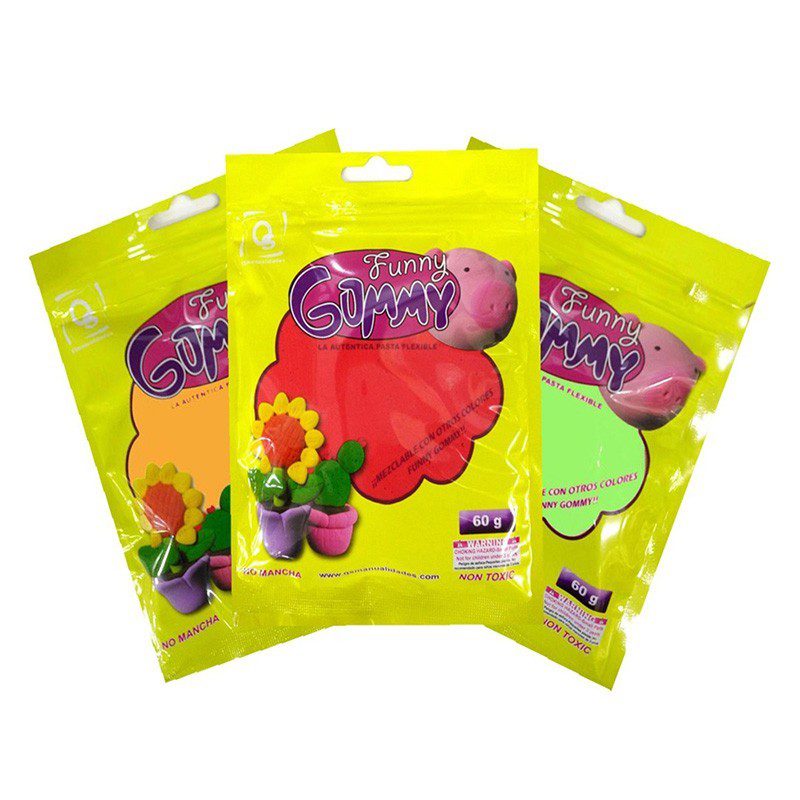 Plastilina Elástica Foamy 60g Moldeable Flexible Manualidades RF PLS4