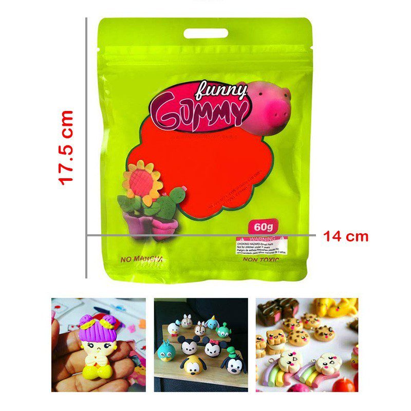 Plastilina Elástica Foamy 60g Moldeable Flexible Manualidades RF PLS4