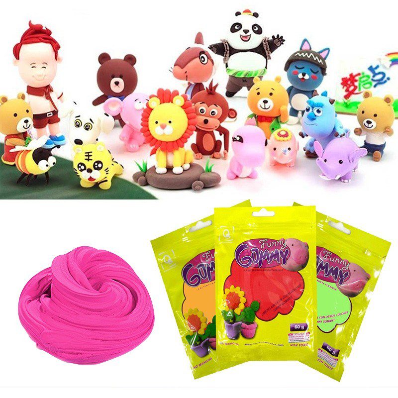 Plastilina Elástica Foamy 60g Moldeable Flexible Manualidades RF PLS4