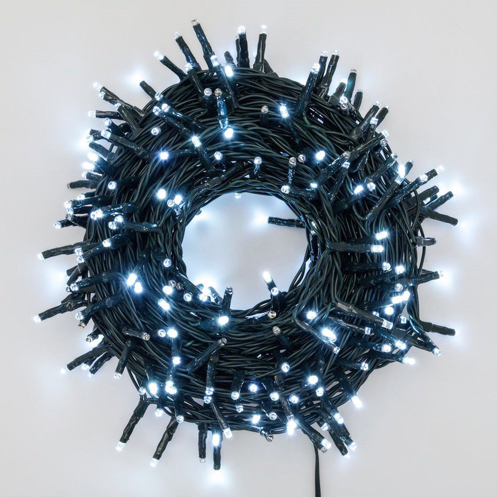 Extensión Luz LED Lineal 100 Luces 7 Metros Cable Verde RF TC