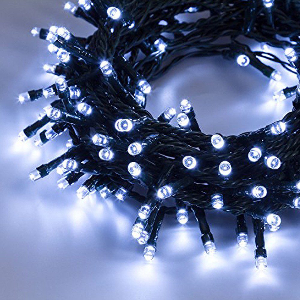 Extensión Luz LED Lineal 100 Luces 7 Metros Cable Verde RF TC