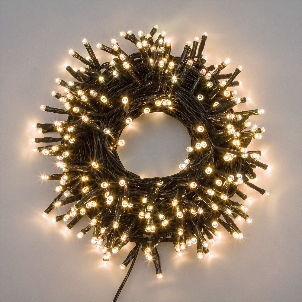 Extensión Luz LED Lineal 100 Luces 7 Metros Cable Verde RF TC
