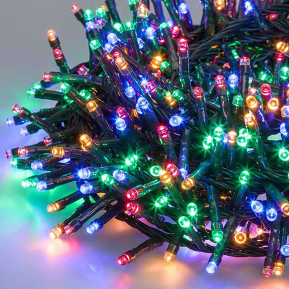 Extensión Luz LED Lineal 100 Luces 7 Metros Cable Verde RF TC