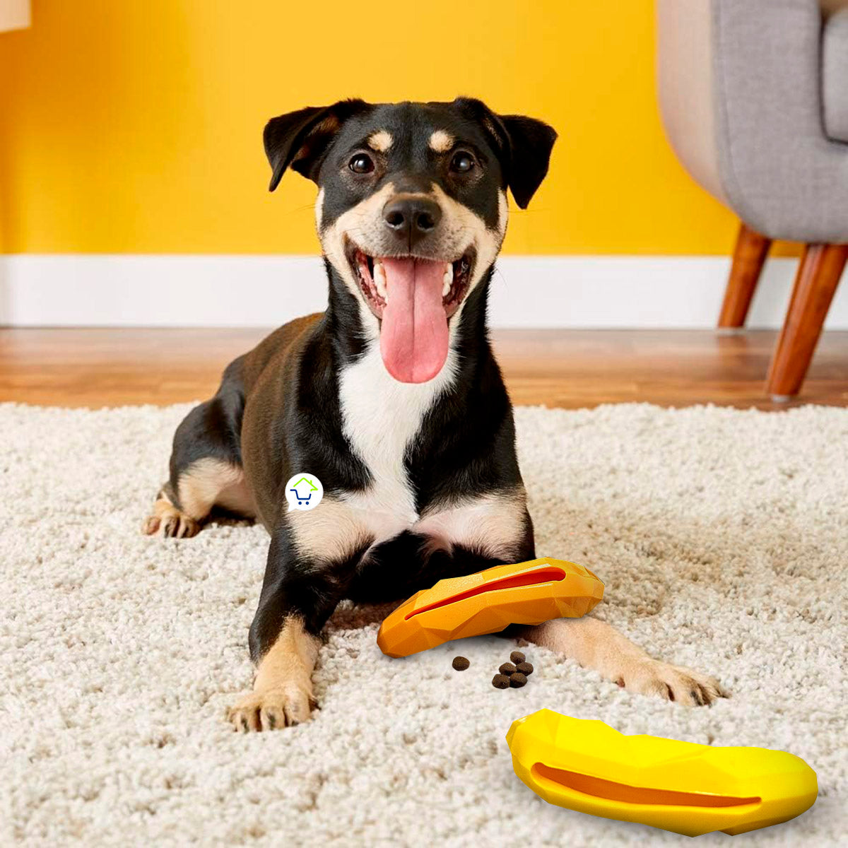 Juguete Para Perros Interactivo x2 Masticable Porta Croquetas E61