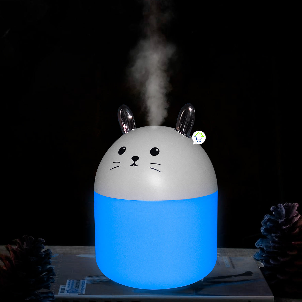 Humidificador Aromatizador Lámpara LED Conejito Difusor Aroma A11
