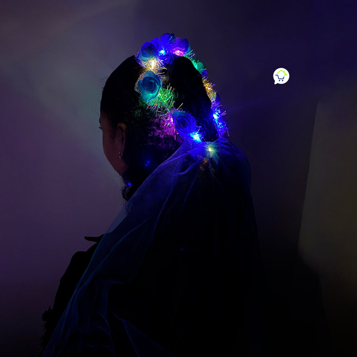 Diadema Led De Flores Foamy Luminosa Tiara DF5C