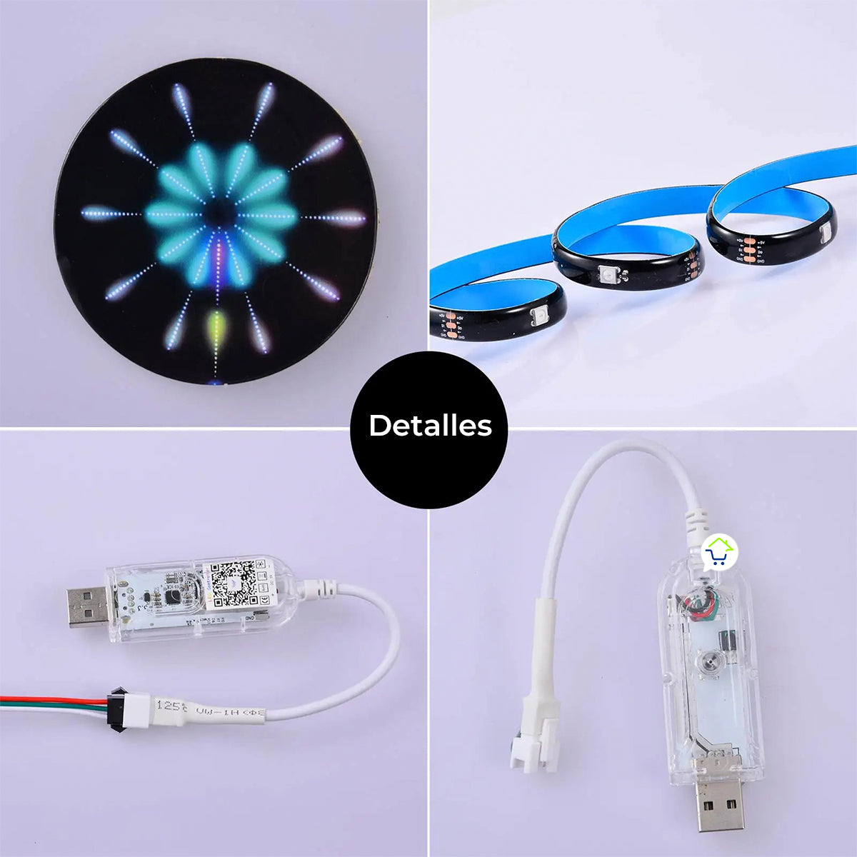 Cinta LED Fuegos Artificiales App Bluetooth 180 LED RGB ECC180RGB