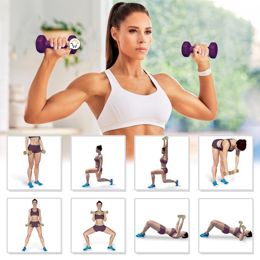 Pesas deportivas 2 Libras Set Mancuernas x 2 Gimnasia GSP-2555-2