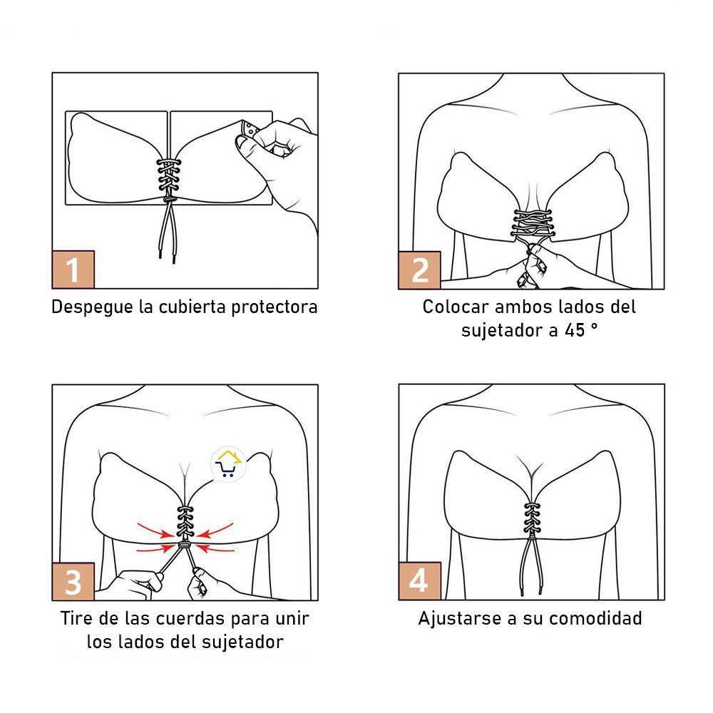 Sujetador Senos Adhesivo Lavable Levantador Busto OE166