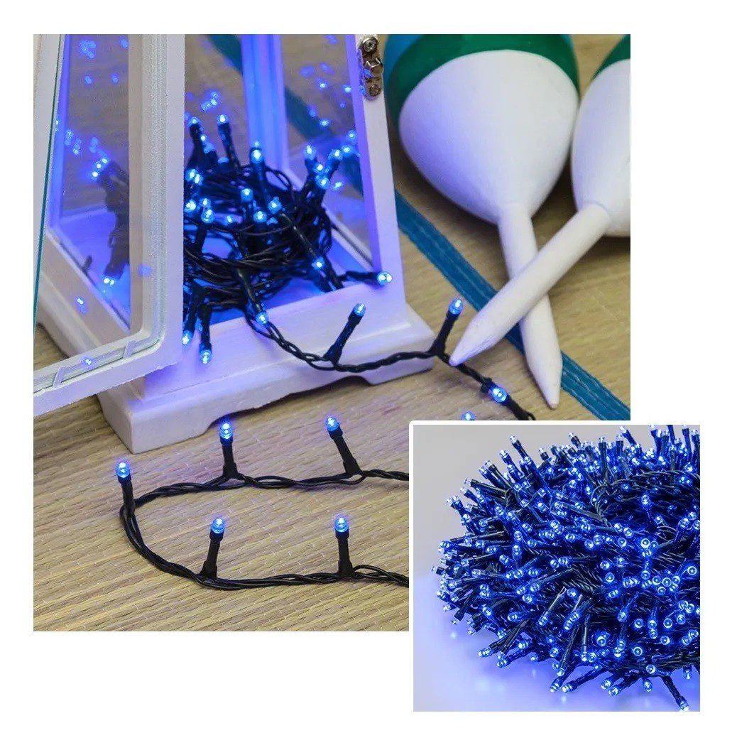 Extensión Luz LED Lineal 200 Luces 14m Cable Verde 1453