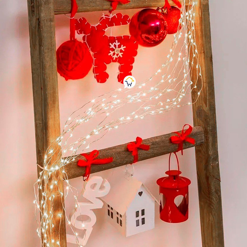 Luz Línea Cascada Micro LED 400 Luces 200 cm Navidad 1581