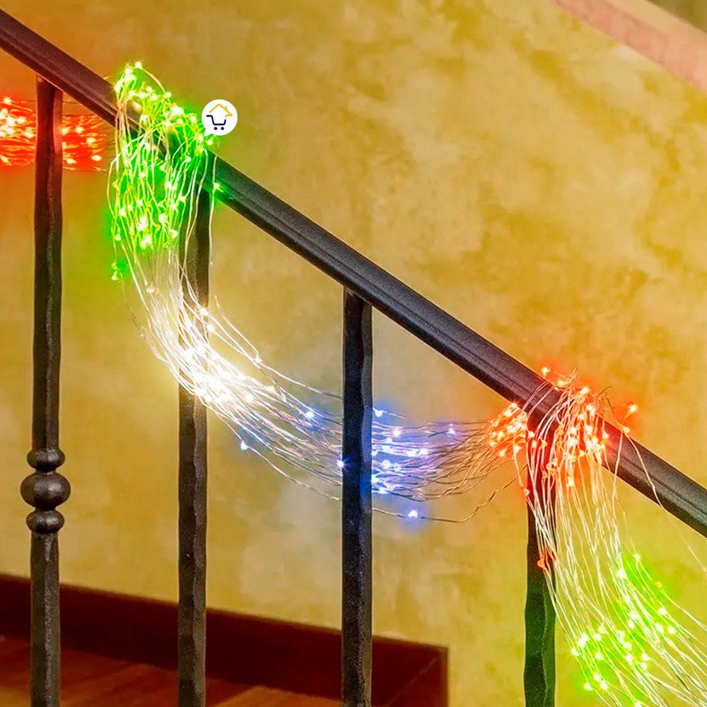 Luz Línea Cascada Micro LED 400 Luces 200 cm Navidad 1583
