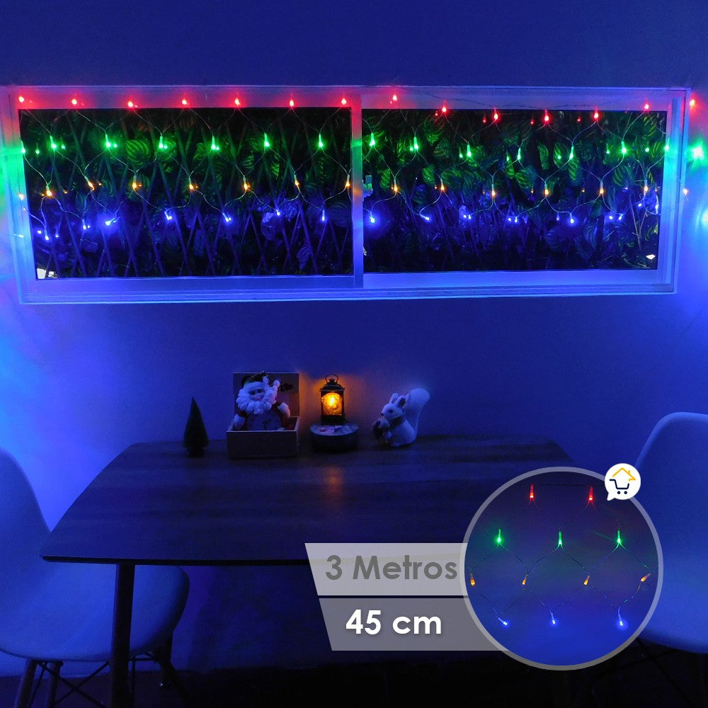 Extensión Luz Led Cenefa 100 LED 3 Metros Luces Navidad Multicolor 2162
