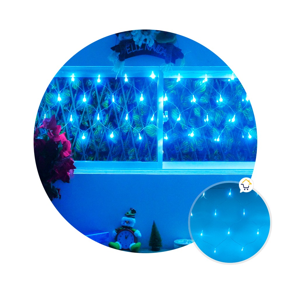 Extensión Luz Led Cenefa 100 LED 3 Metros Luces Navidad Azul 2163