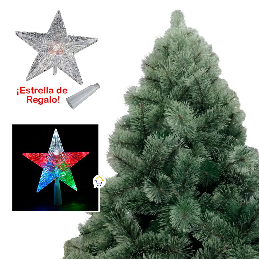 Árbol Navidad Clásico 1,90 m Tupido Frondoso + Estrella VERONA