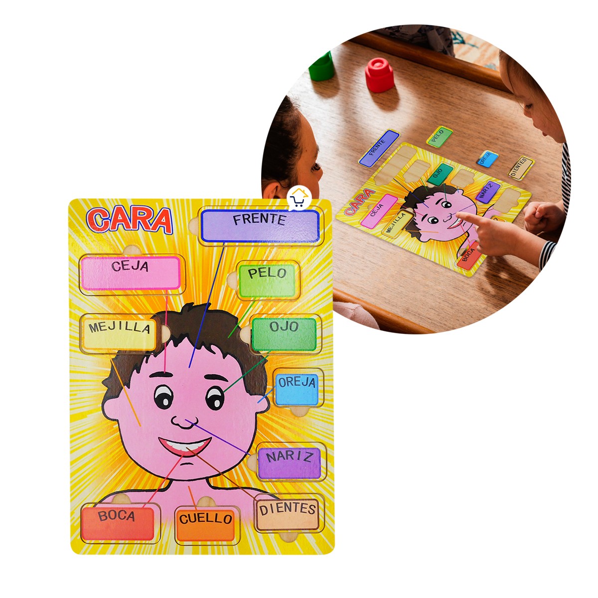 Rompecabezas Didáctico Rostro Niño Madera