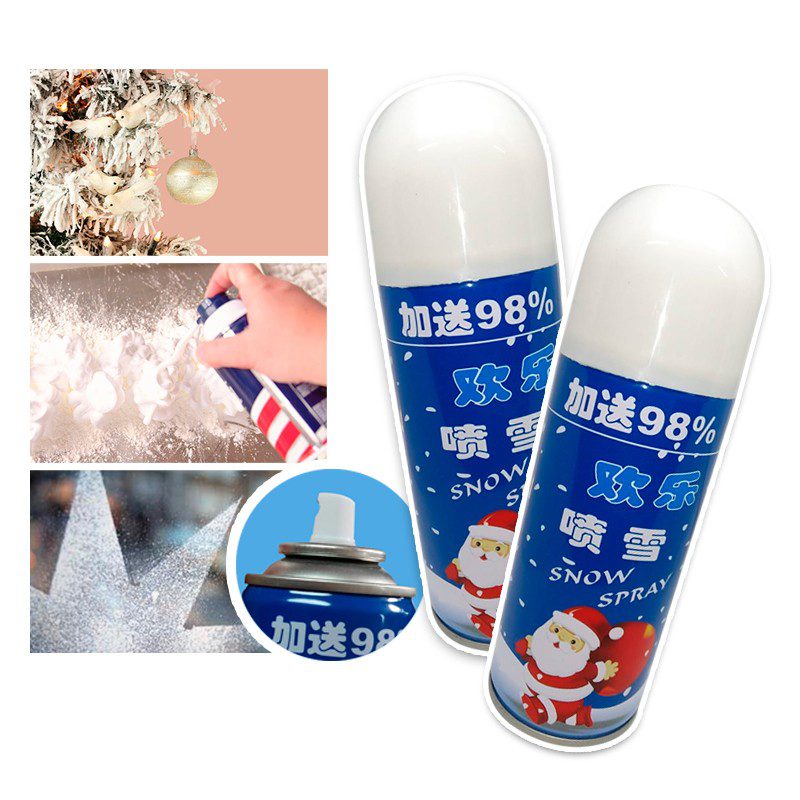 Nieve Artificial Spray X2 Decora Vidrio Navidad Vitrinas RF 238W