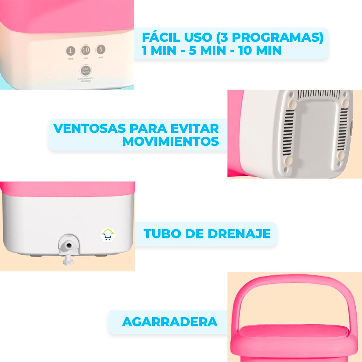 Mini Lavadora Automática Portátil Plegable Viajera CENC-031