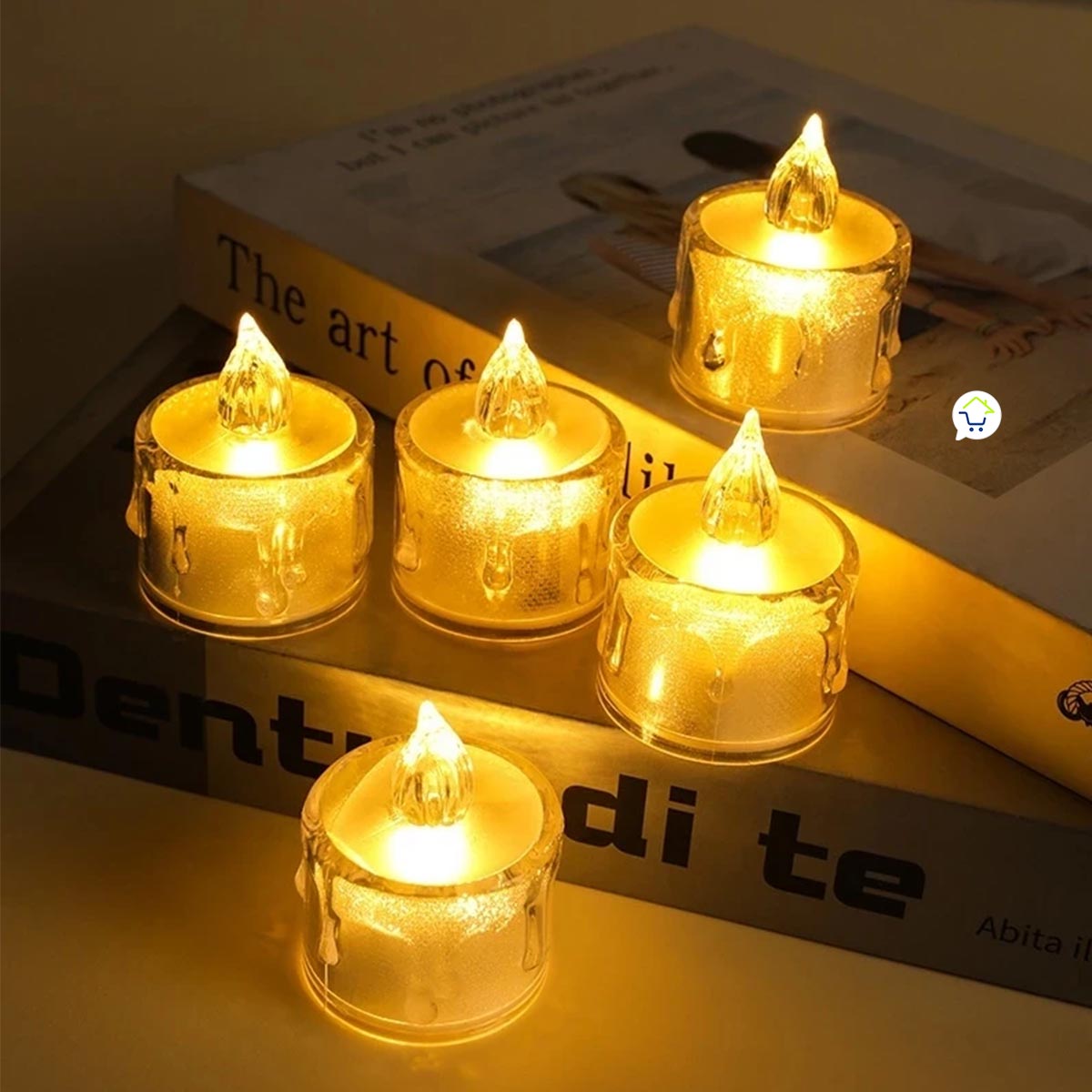 Velas Led X24 Efecto Cristal Decoración Hogar 🕯️ SLT20501