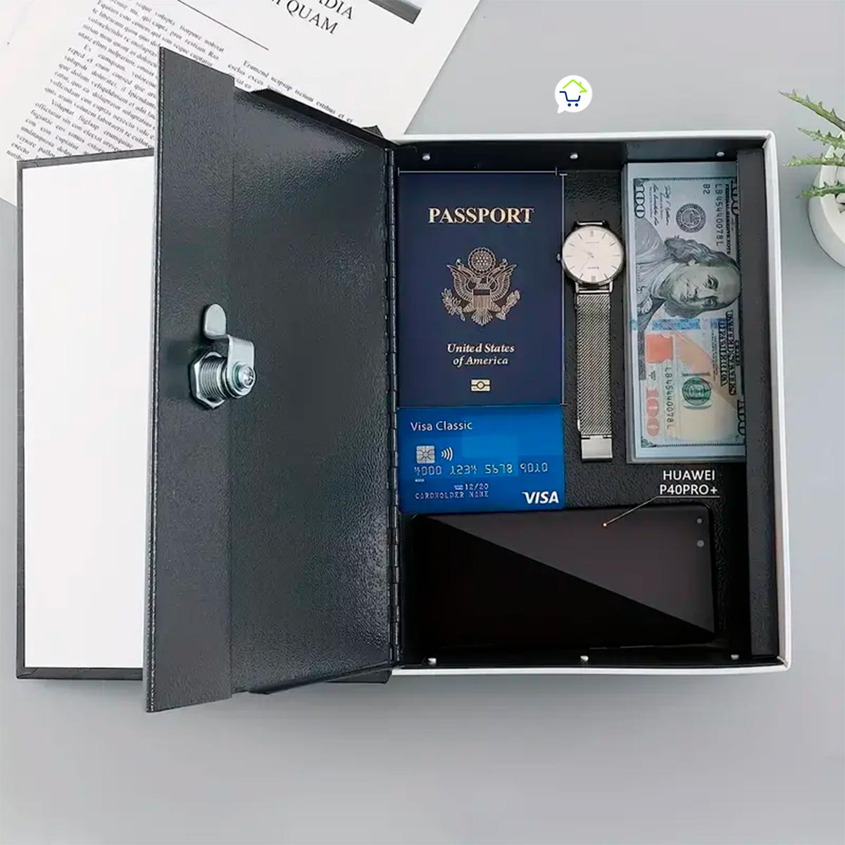 Caja Fuerte De Seguridad Tipo Libro Diccionario + 2 Llaves RF 802