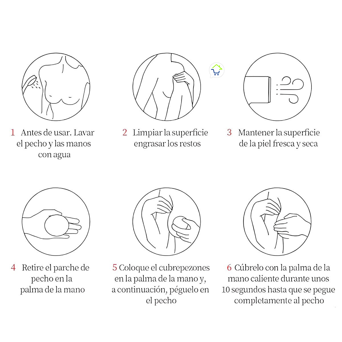 Cubre Pezones Silicona Adhesivo Para Pechos Senos PSNA2