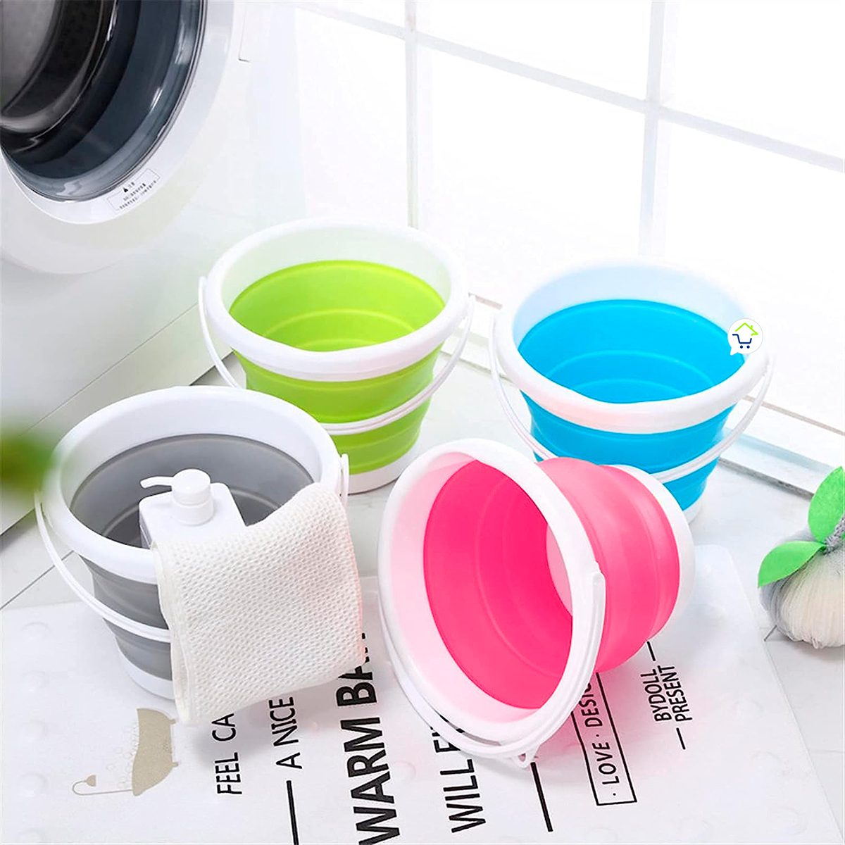 Balde Silicona Plegable Multiusos Cubeta Contenedor Retráctil ML2130