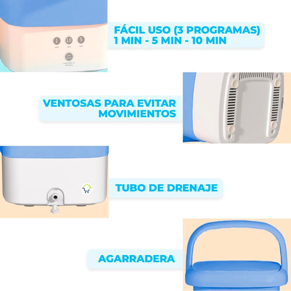 Mini Lavadora Automática Portátil Plegable Viajera CENC-031
