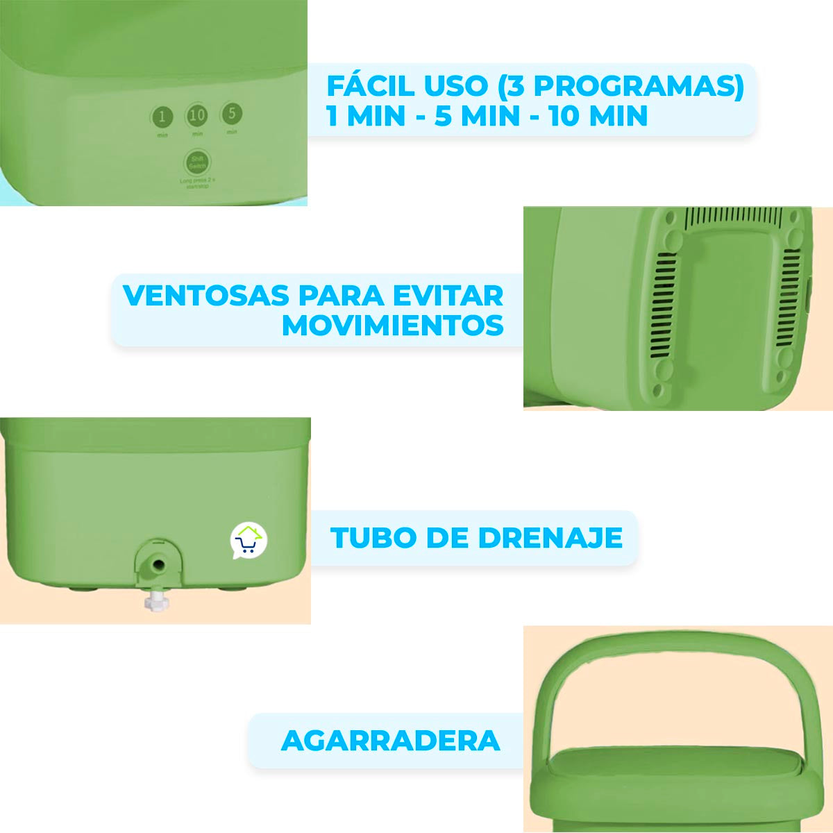 Mini Lavadora Automática Portátil Plegable Viajera CENC-031