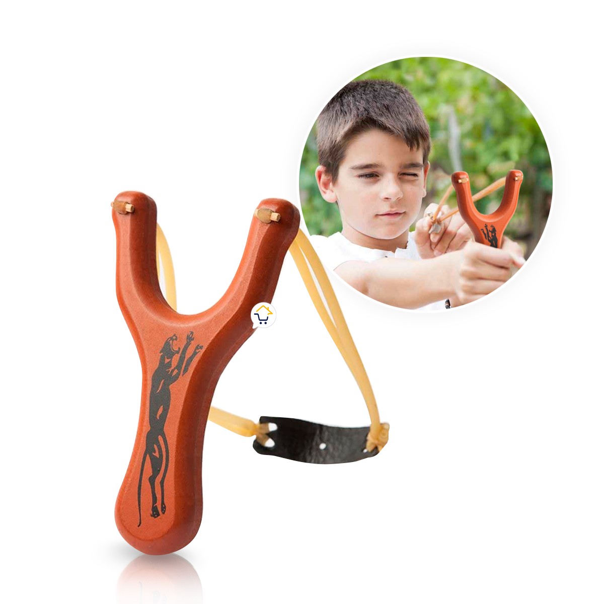 Resortera Madera Cauchera Tirachinas Juguete Niños SG3