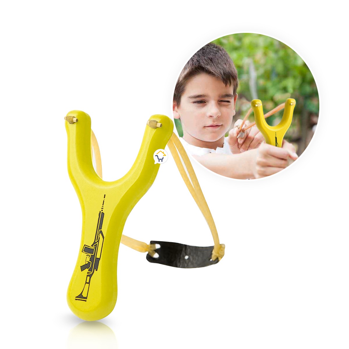 Resortera Madera Cauchera Tirachinas Juguete Niños SG3