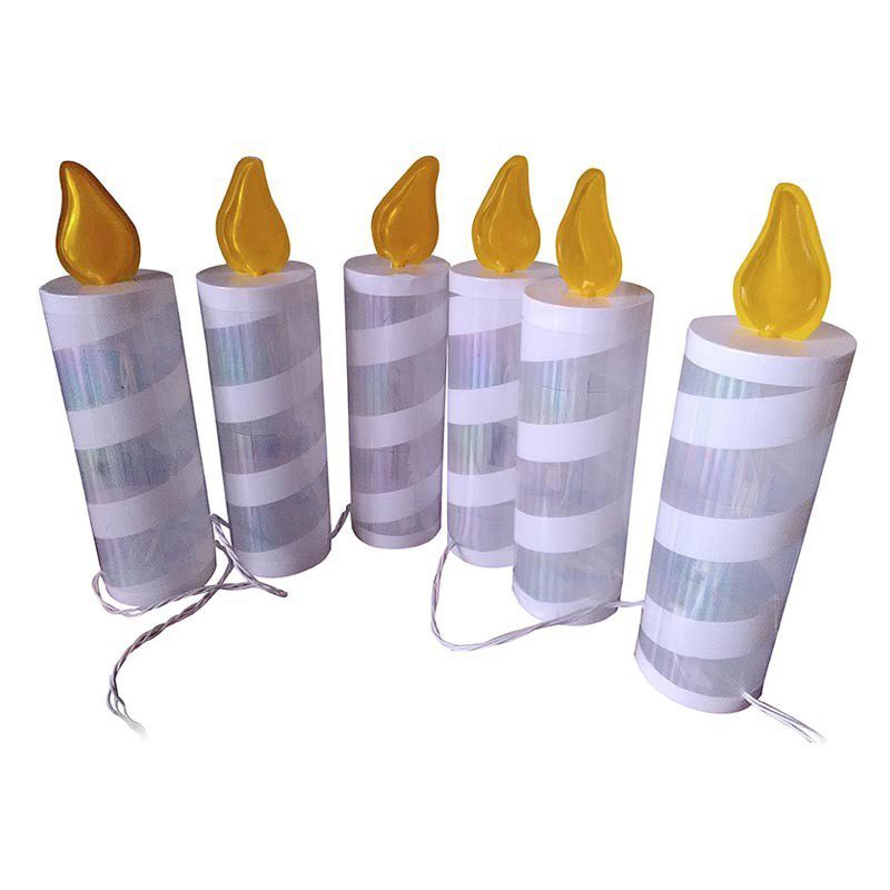 Velas Luces LED Navidad Decoración Hogar x 6 Unidades