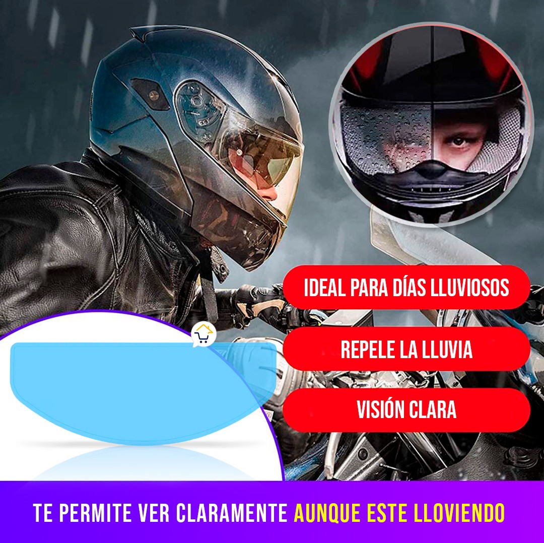 Película Antilluvia Adhesivo Visor Casco Moto 07BSZ