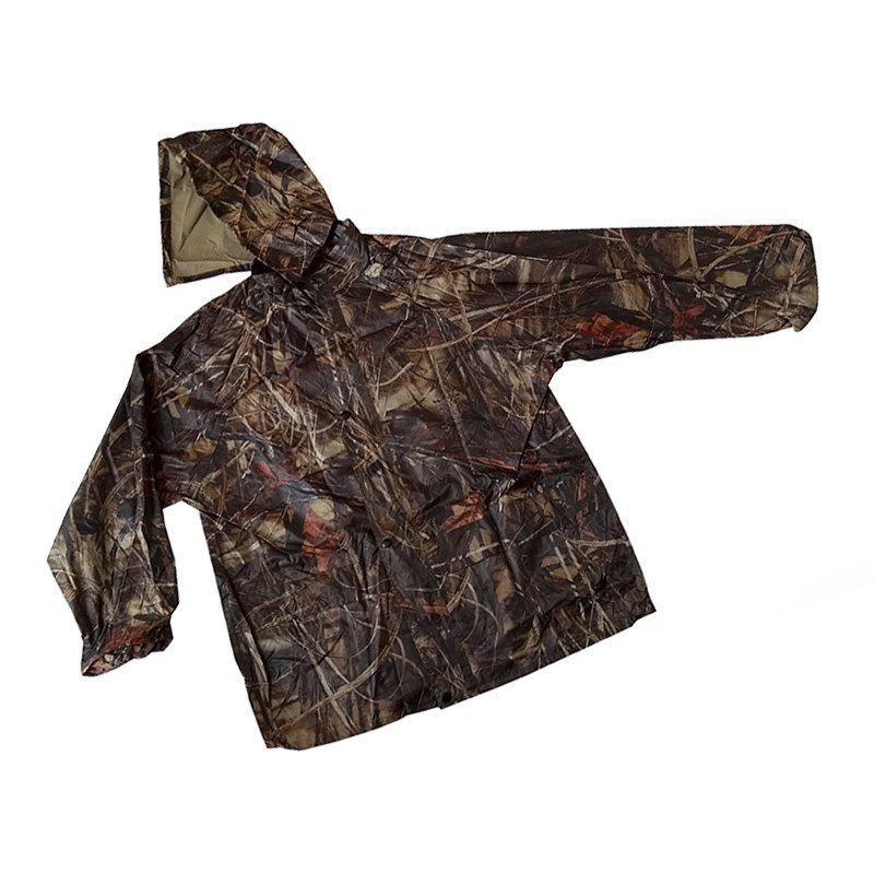Impermeable Moto Camuflado 2 Piezas Chaqueta Capucha + Pantalón + Bolso REF: 191