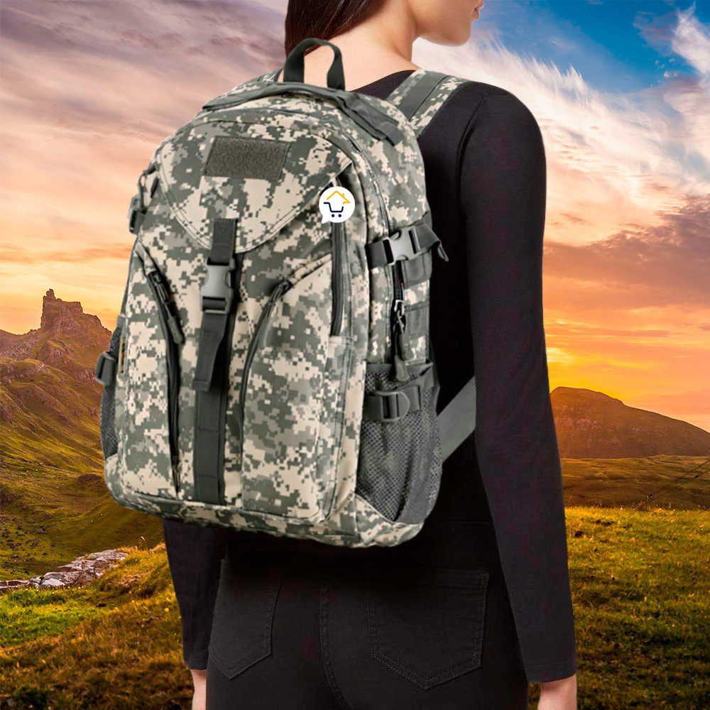 Morral Militar Táctico 40 Litros Impermeable Camping Senderismo 9035