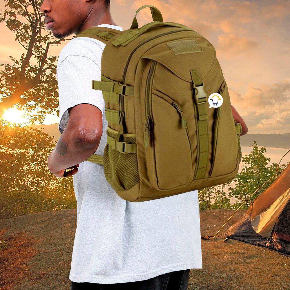 Morral Militar Táctico 40 Litros Impermeable Camping Senderismo 9035