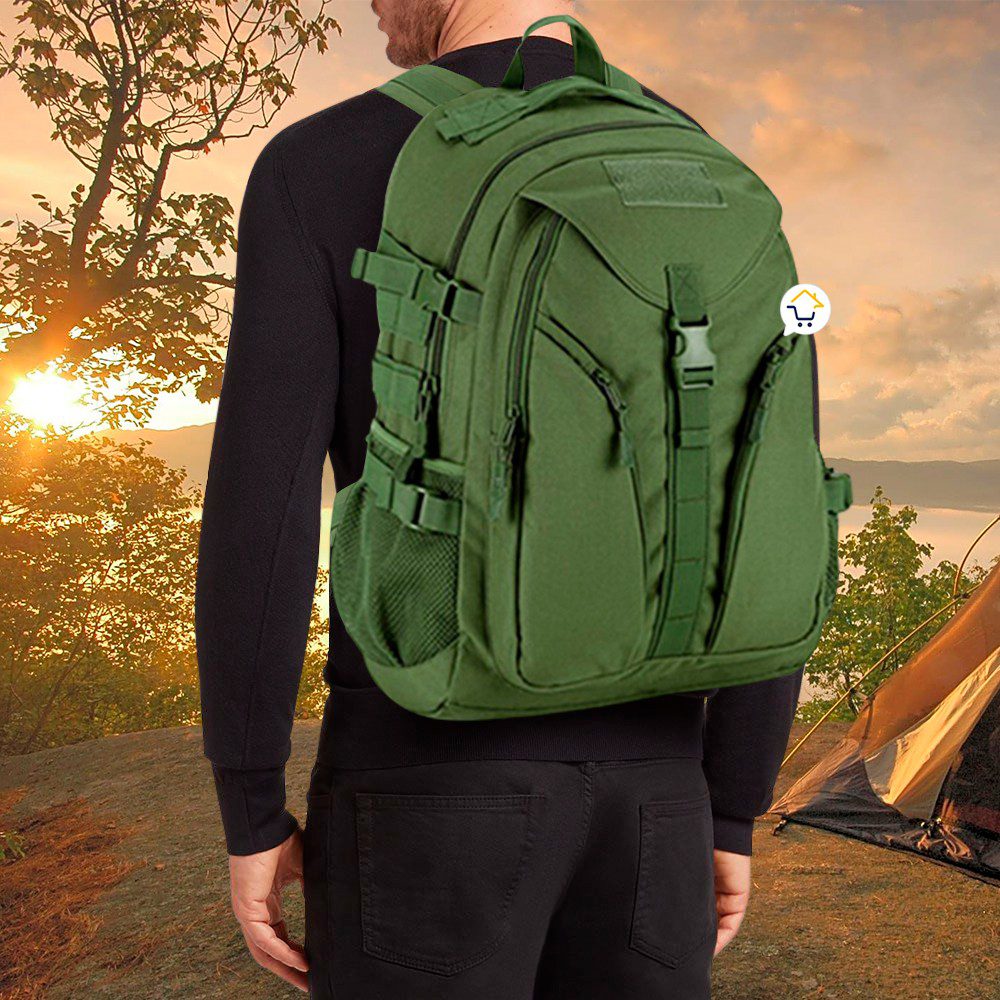 Morral Militar Táctico 40 Litros Impermeable Camping Senderismo 9035