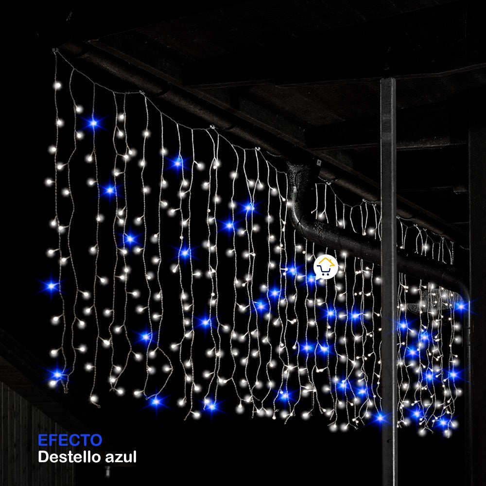 Cortina LED 6 X 1 M 240 LED Destellos Luces Navidad 1331B