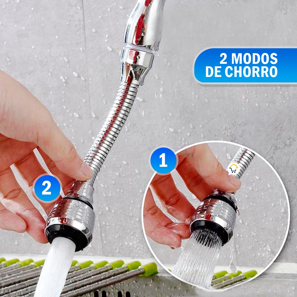 Grifo Ahorrador Agua Flexible Ecualizable Universal 628010