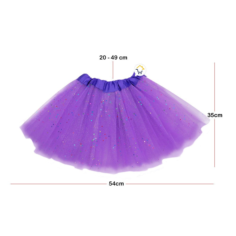 Tutú Confetti Niñas Colores Falda Ballet Disfraz TUCO01