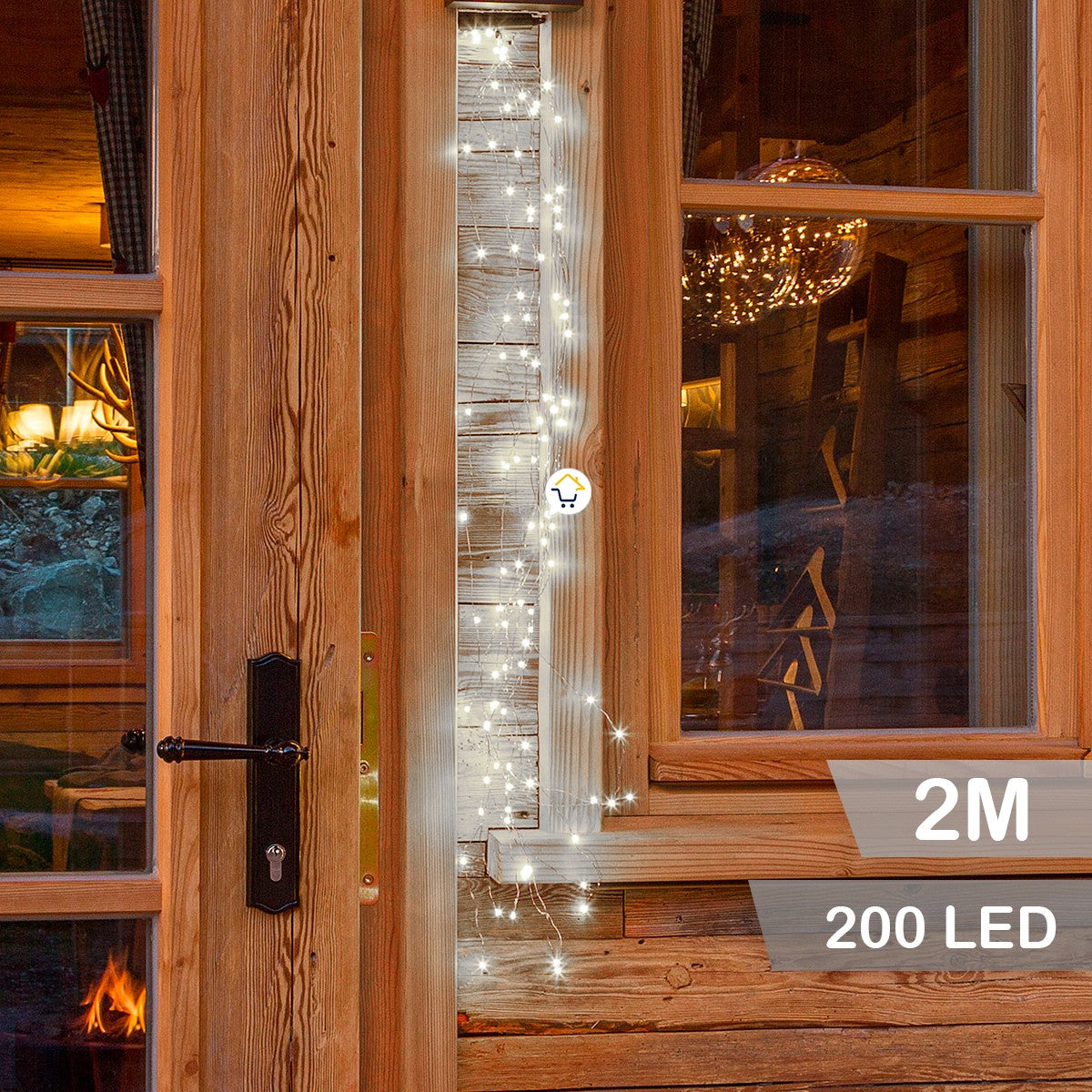 Luz Cascada Micro LED 200 Luces 2 M Ramo Navidad YX200TB