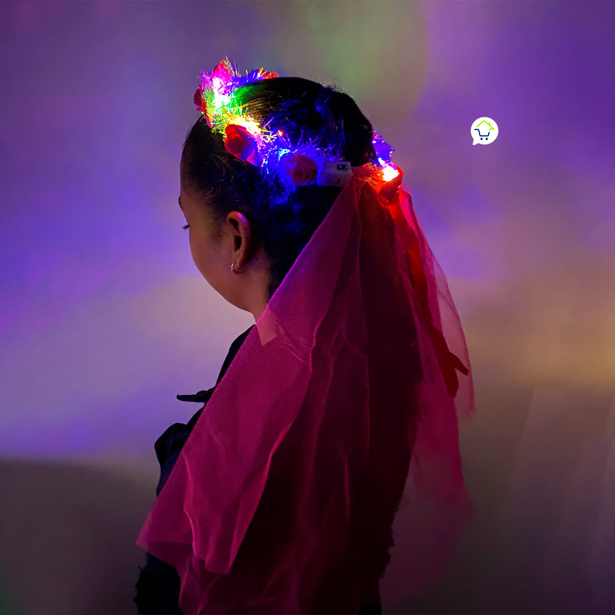 Diadema Led De Flores Foamy Luminosa Tiara DF5C