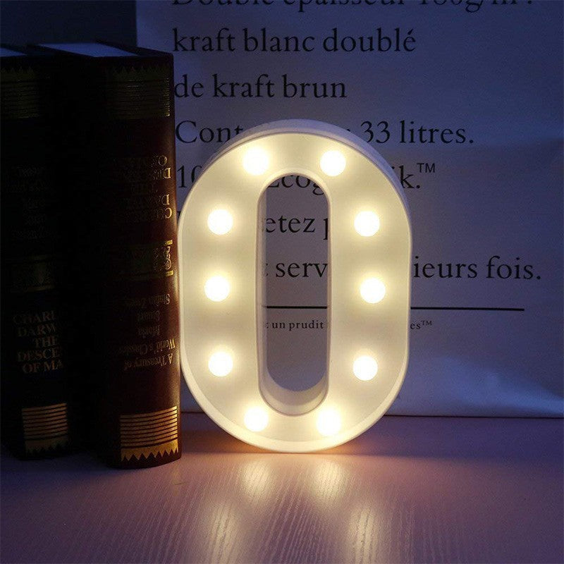 Letra Luz Led Lampara Decorativa Luces Plástico Hogar Fiestas