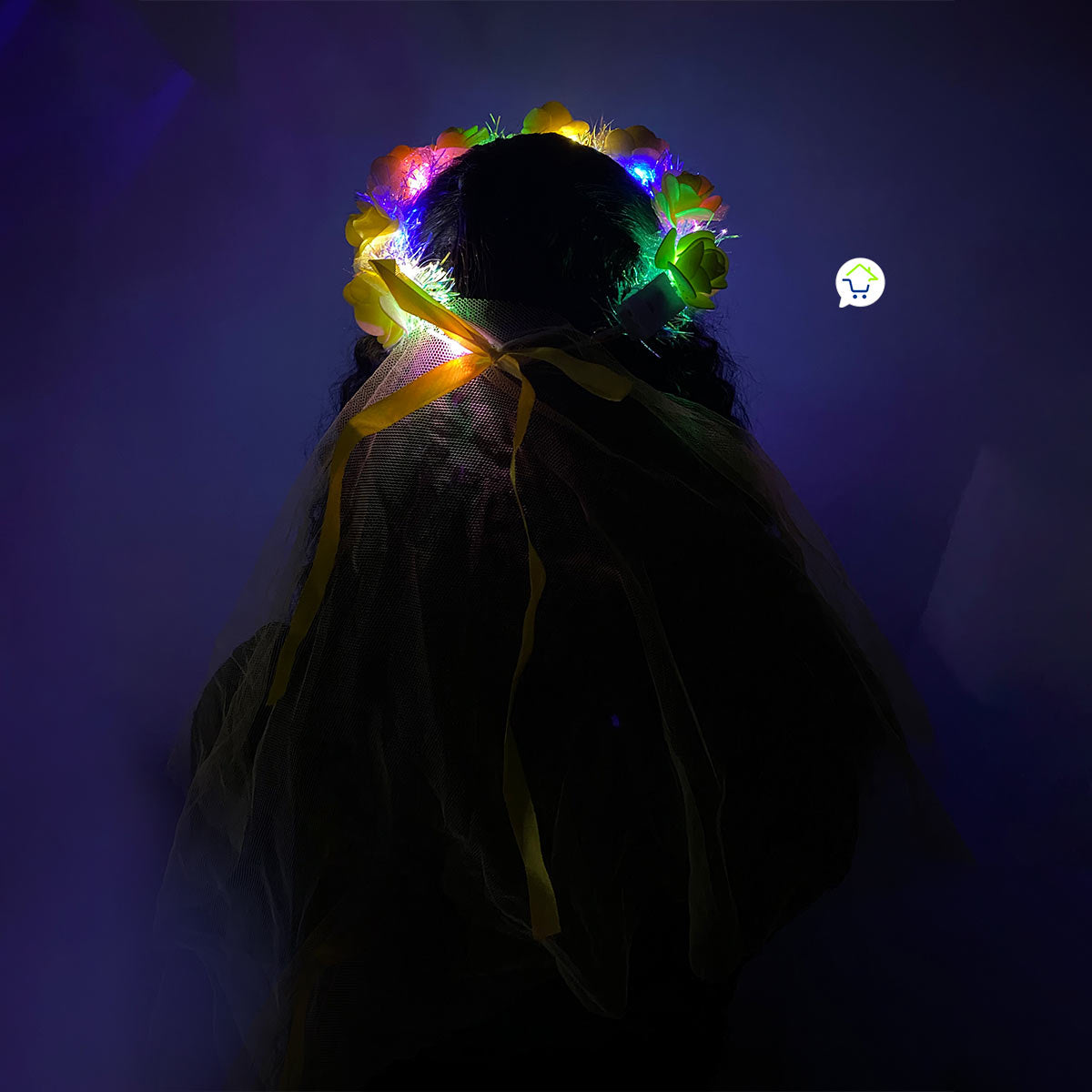 Diadema Led De Flores Foamy Luminosa Tiara DF5C