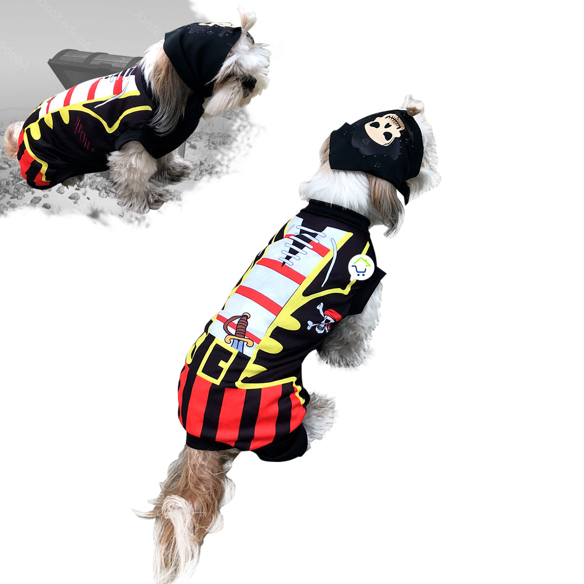 Disfraz Perro Gato Mascotas Pirata Halloween GD01PIR